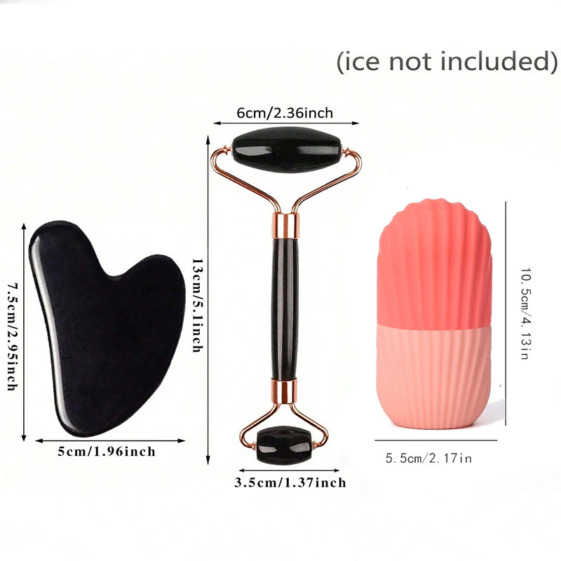 Ice Face Roller - Cooling Facial Massage Tool for Depuffing & Glow